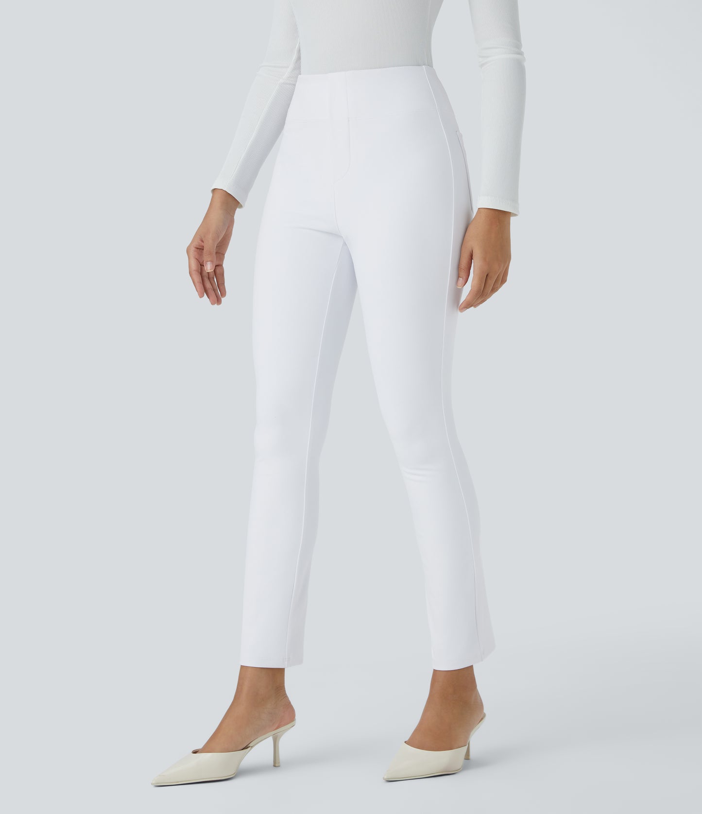 High Waisted Pocket Tapered Work Pants
