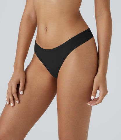 High Stretch Low Rise Solid Lounge Thong