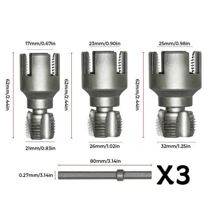 1/2'' and 3/4'' Water pipe internal and external integrated threader