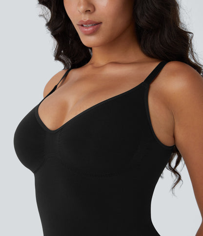 Seamless Flow Tummy Control Snap Closure Lounge Sculpting Shapewear Bodysuit