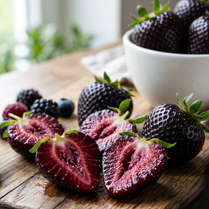 🍓Giant Black Diamond Strawberries Seeds – Sweet, Nutrient-Rich & Easy to Grow at Home