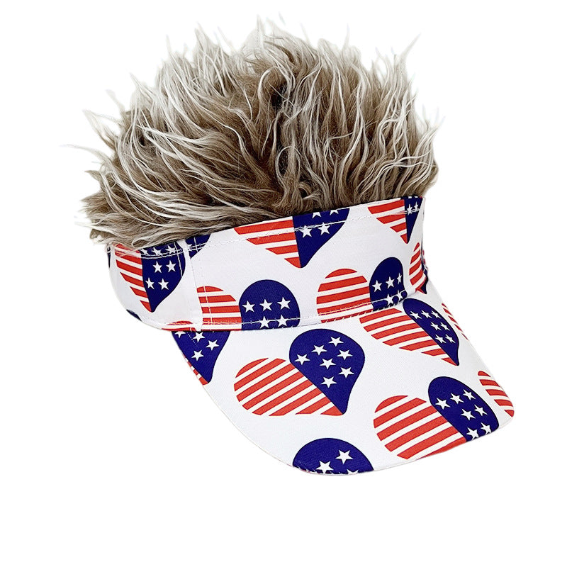 American Flag Wig Hat Celebrate 250 Years of American Heritage in Style!