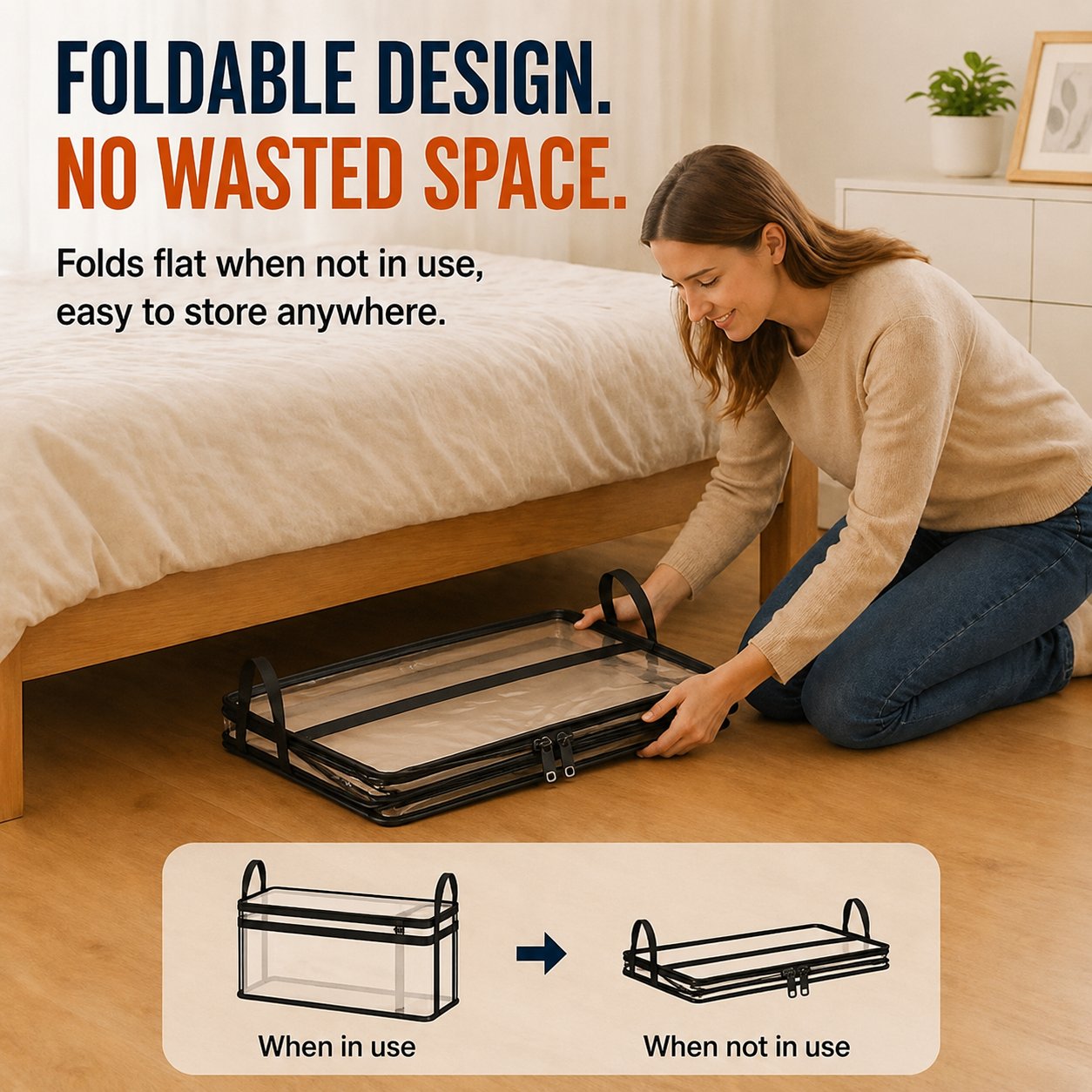 🔥Last Day 49% OFF📦Portable Large Heavy-Duty Thick Plastic Clear Storage Box with Hinged Lid | Home, Travel & Camping (Biodegradable materials)