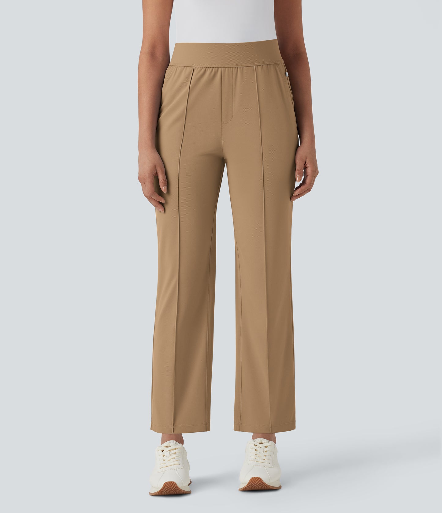 Mid High Waisted Pockets Quick Dry Golf Pants-Golf Tee-UPF40+
