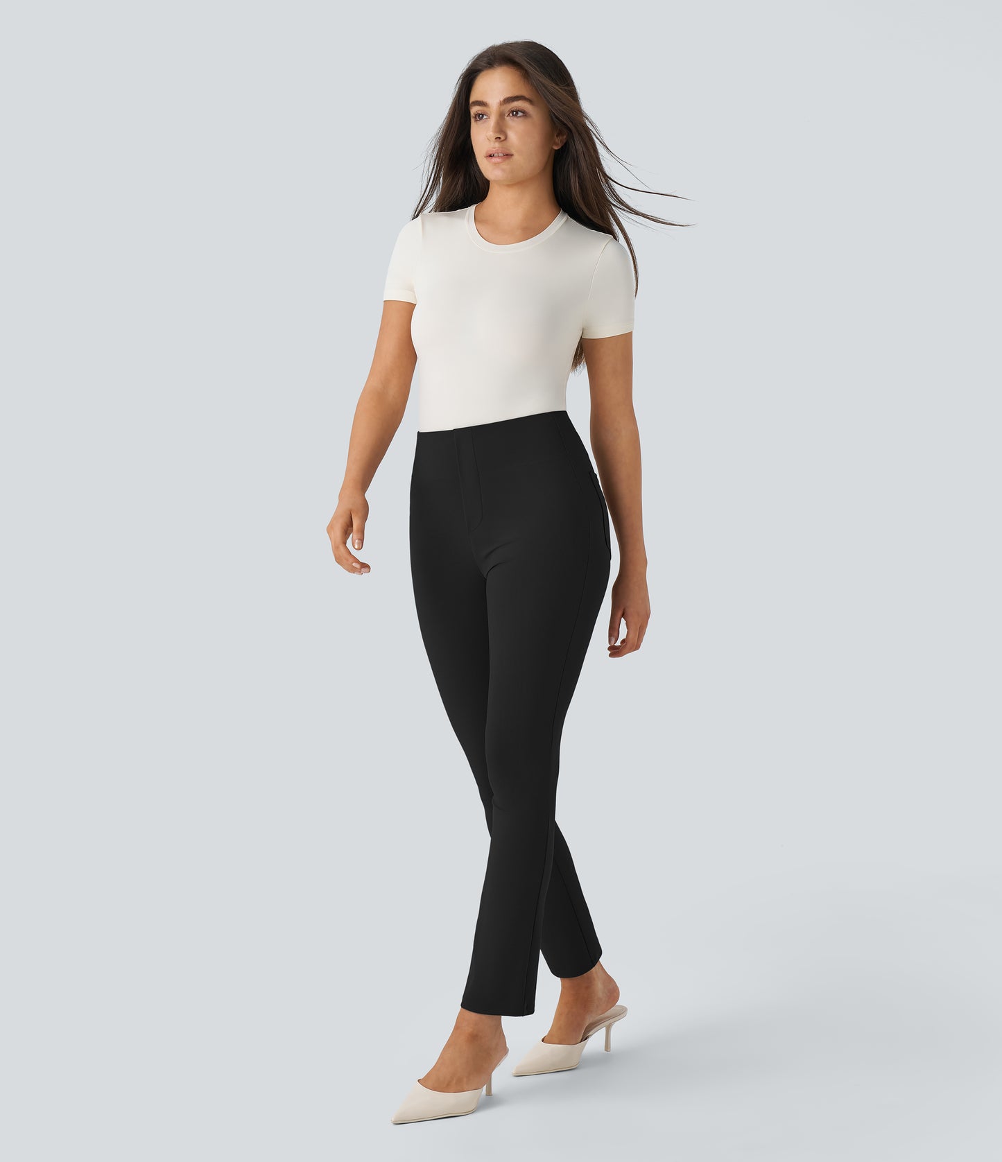 High Waisted Pocket Tapered Work Pants