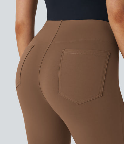 High Waisted Pocket Tapered Work Pants