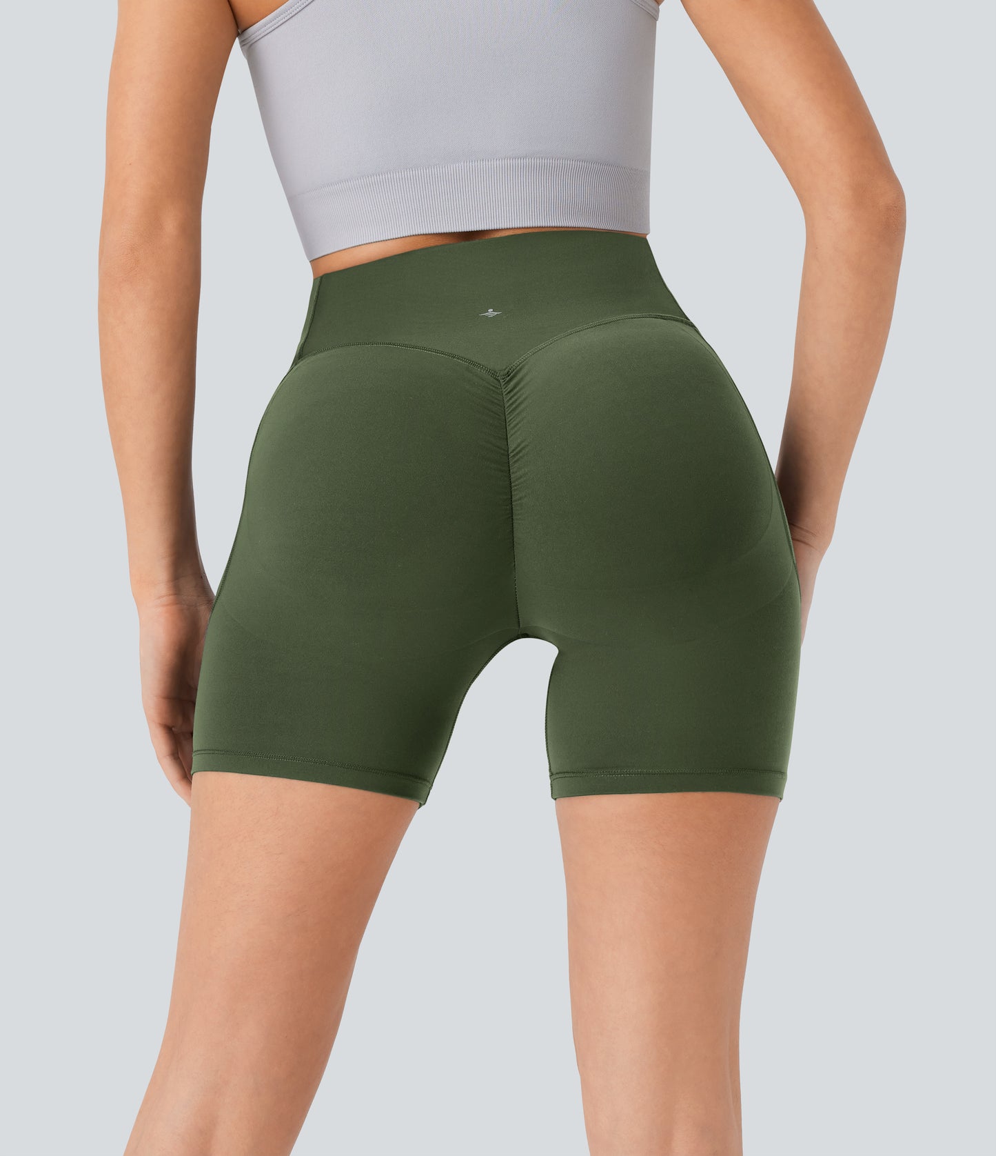 Høy midje, skrumpet rumpeløftende, magekontroll, formende sidelommer, treningsbiker-shorts 12,5 cm