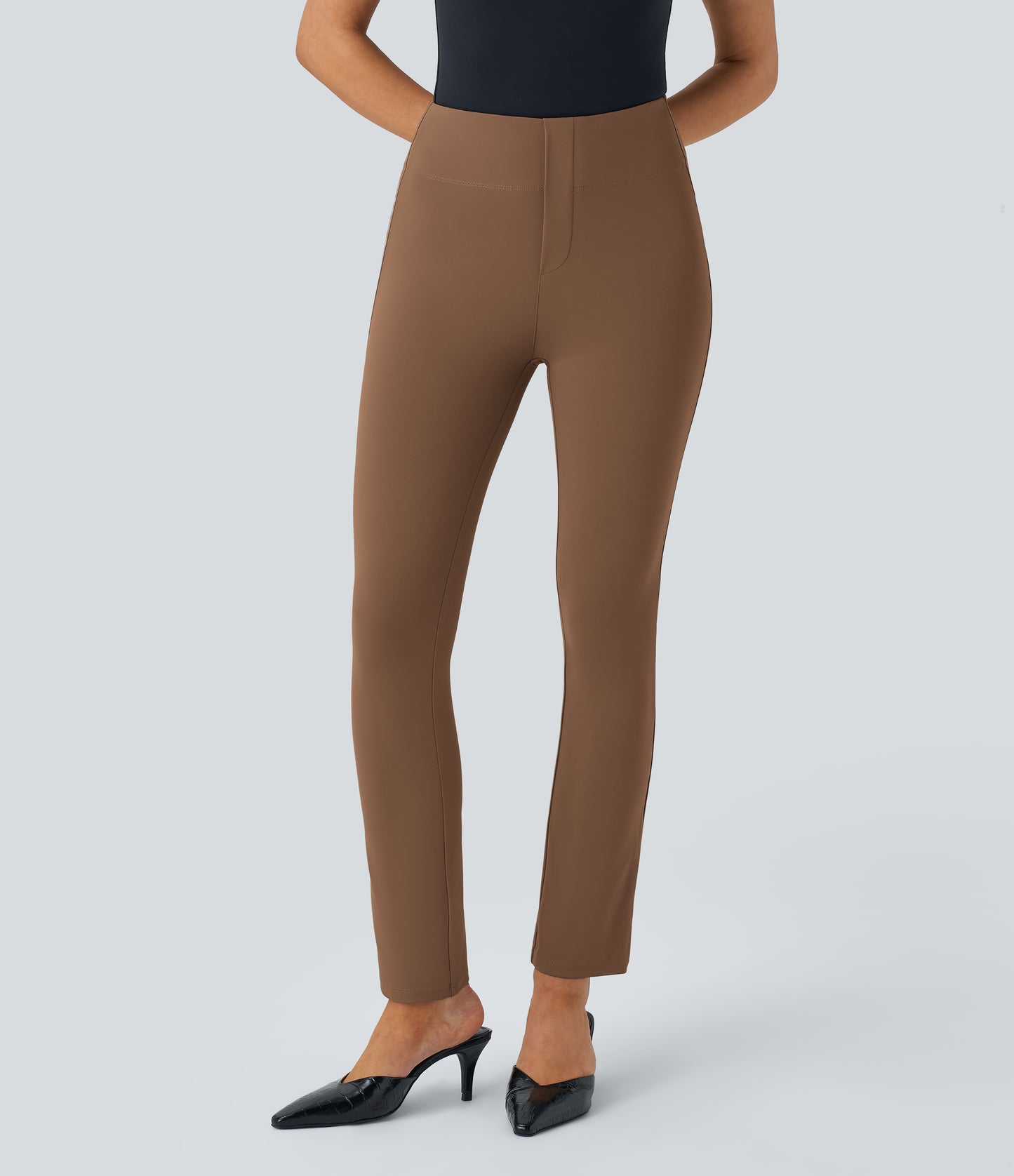 High Waisted Pocket Tapered Work Pants