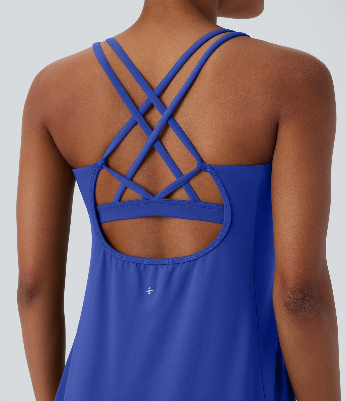 Cut Out Pocket 2-Piece Mini Yoga Active Dress