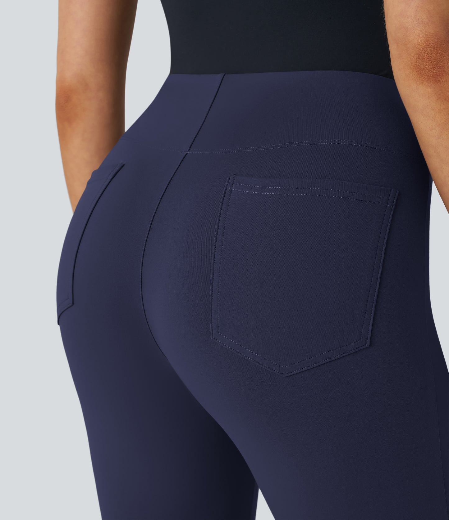 High Waisted Pocket Tapered Work Pants