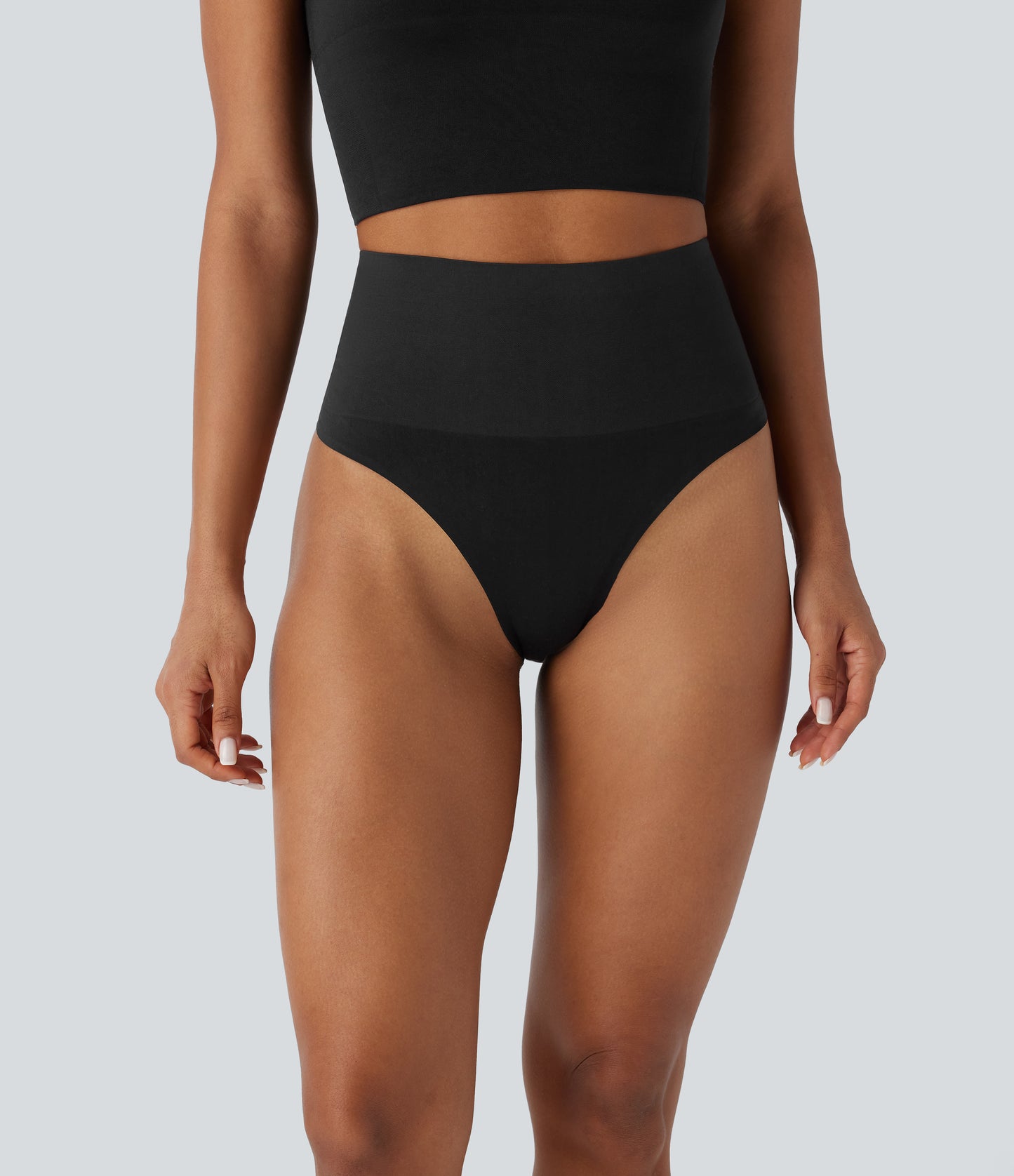 Seamless Flow High Waisted Tummy Control Lounge Shapewear Thong