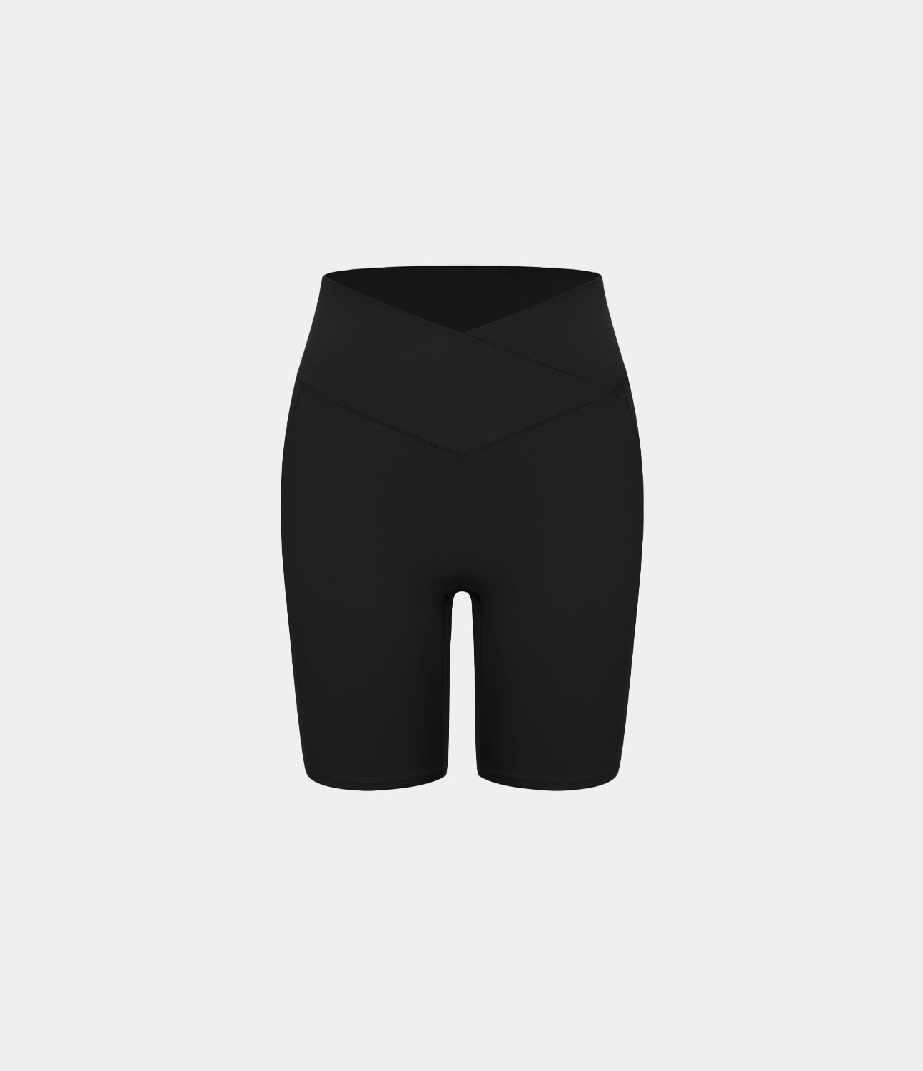 Høy midje, krysslommer i yoga-biker-shorts, 18 cm – UPF50+
