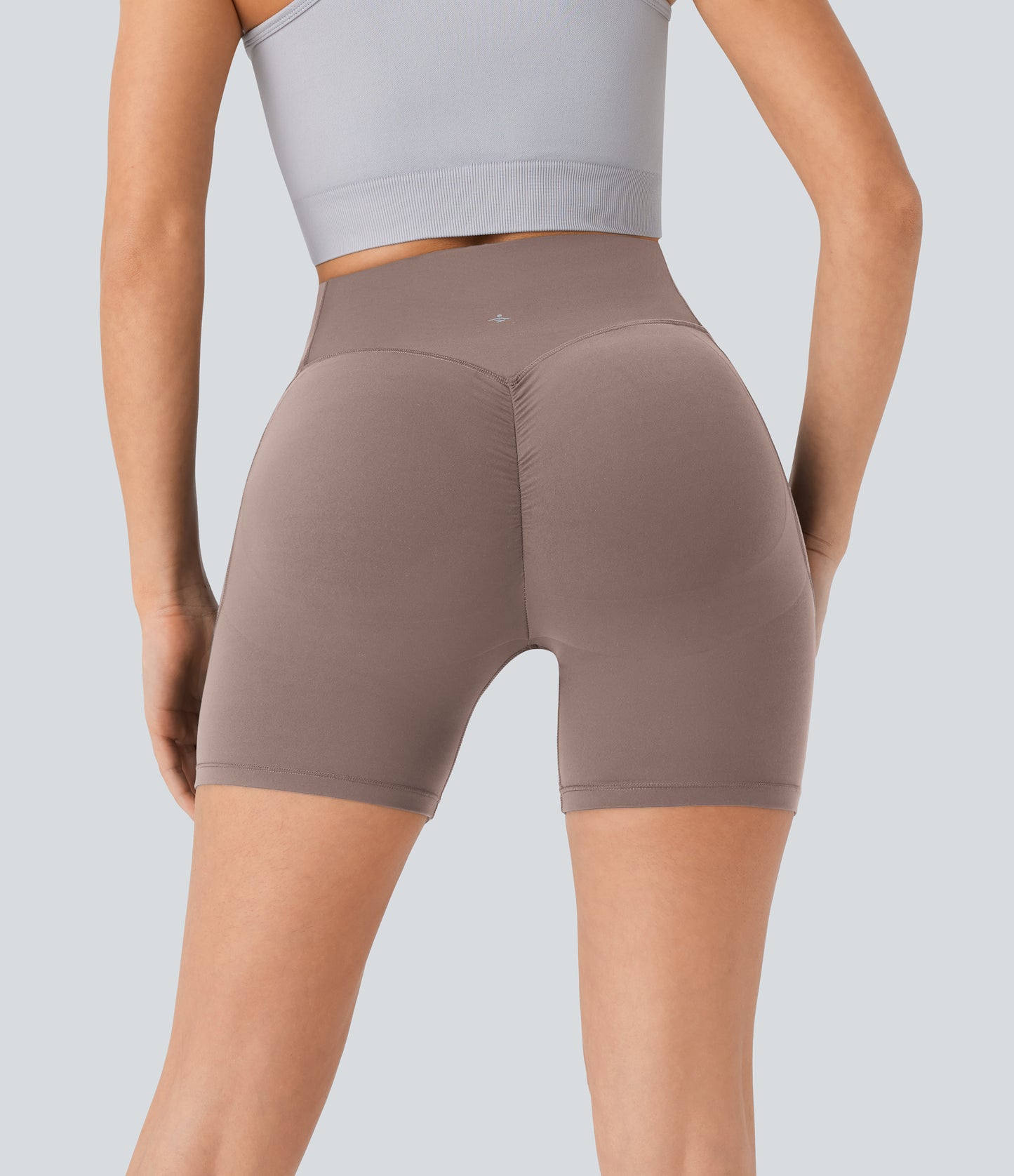 Høy midje, skrumpet rumpeløftende, magekontroll, formende sidelommer, treningsbiker-shorts 12,5 cm