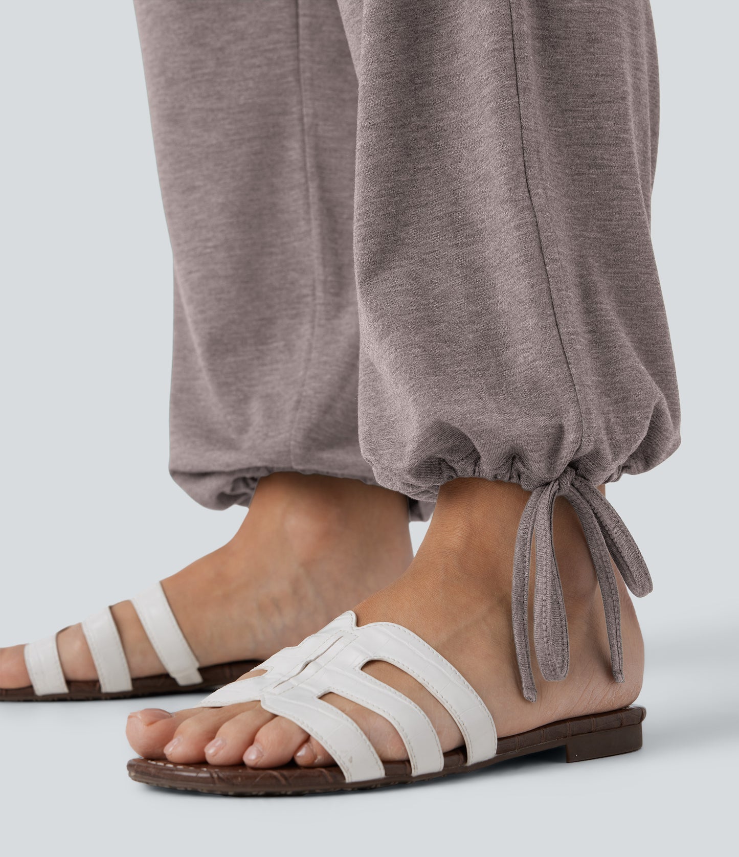 High Waisted Pocket Drawstring Casual Joggers