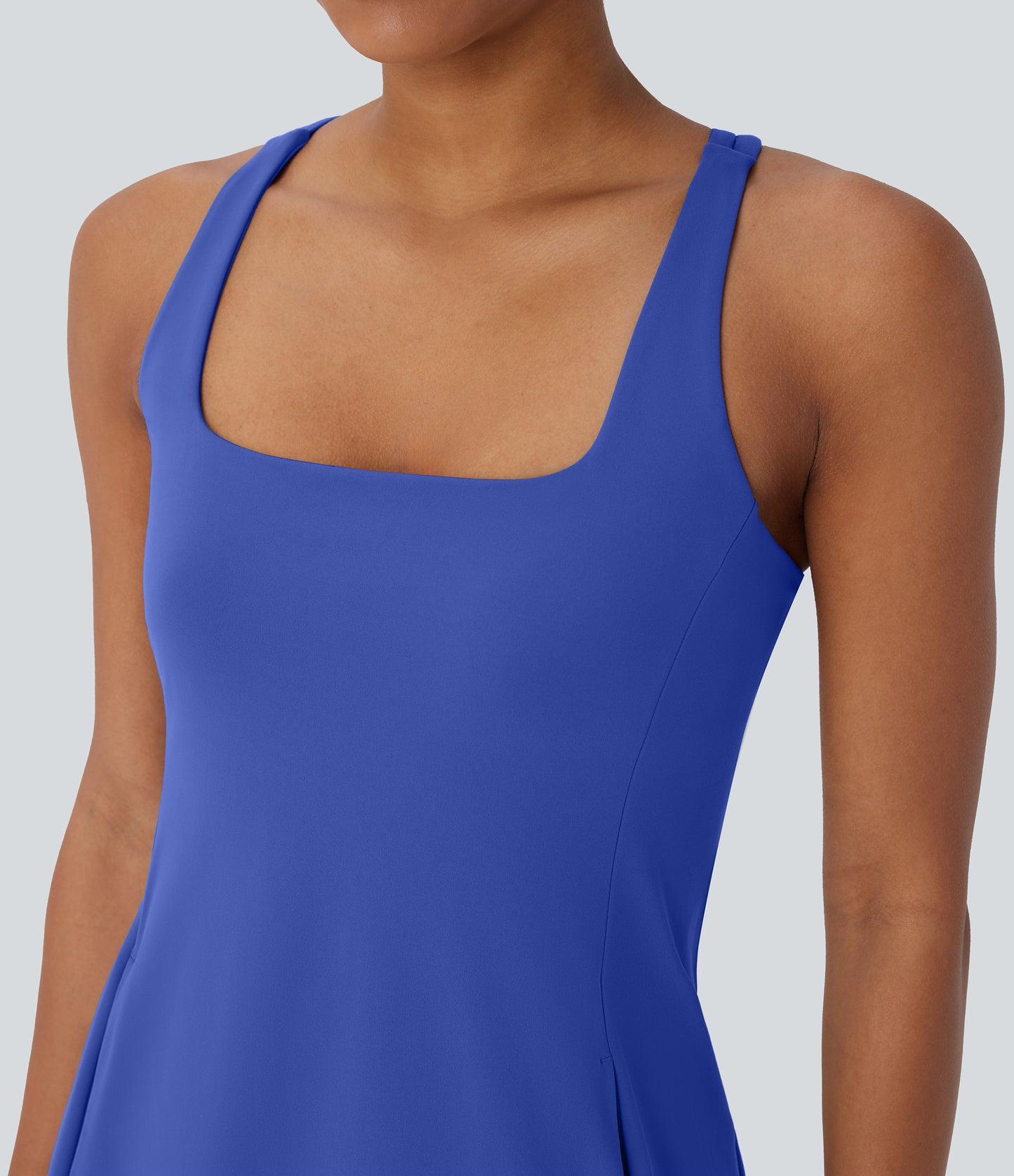 Cut Out Pocket 2-Piece Mini Yoga Active Dress