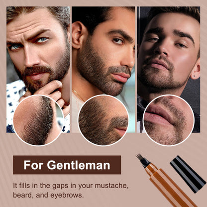 Waterproof Four-tip Beard and Eyebrow Pen✨