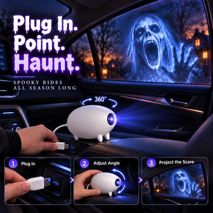 🎃 Halloween Window Projector 👻 12 Spooky Films USB Powered Holiday Decor
