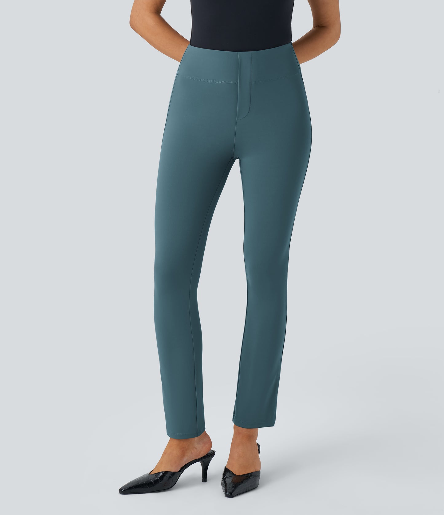 High Waisted Pocket Tapered Work Pants