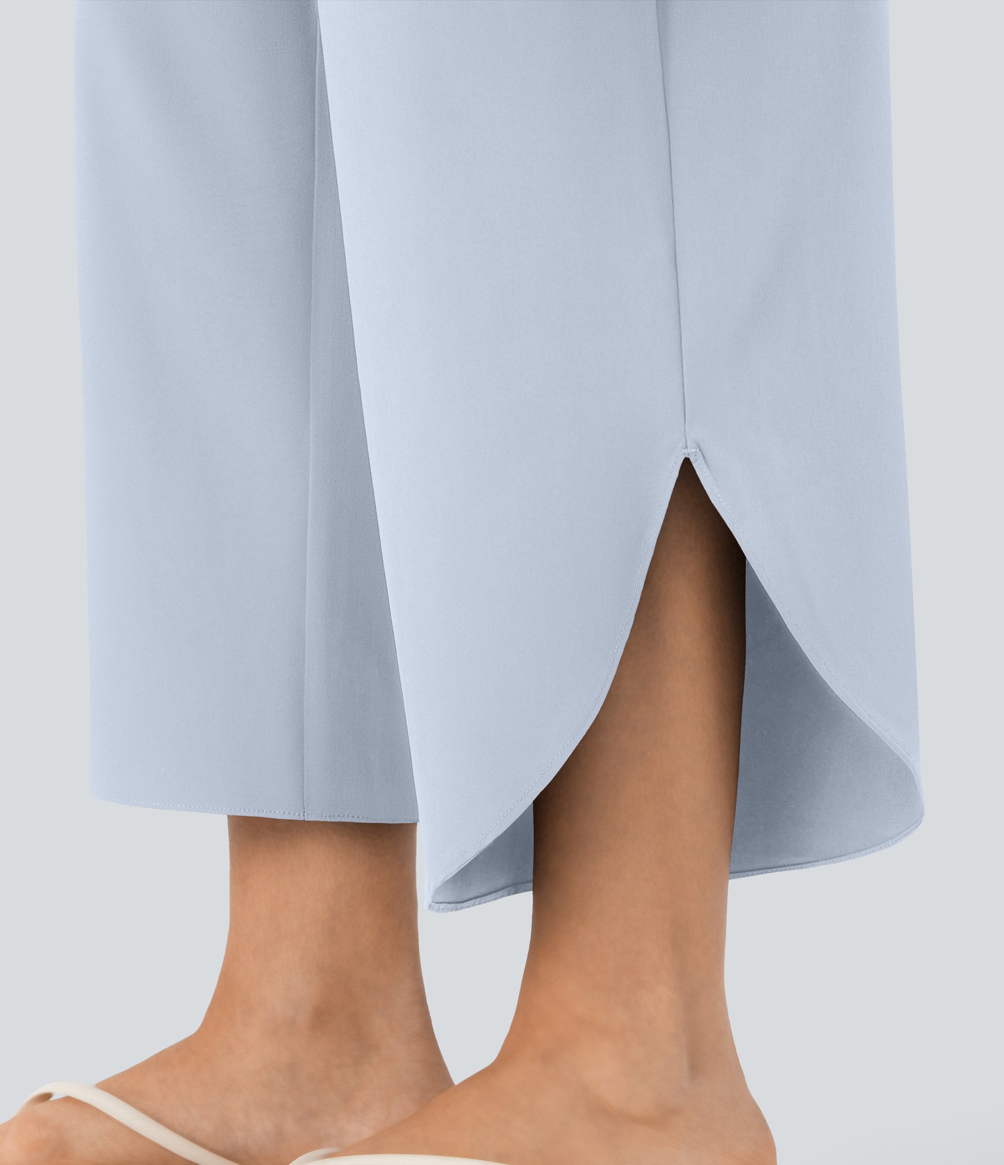High Waisted Tummy Control Pocket Hem Quick Dry Pants
