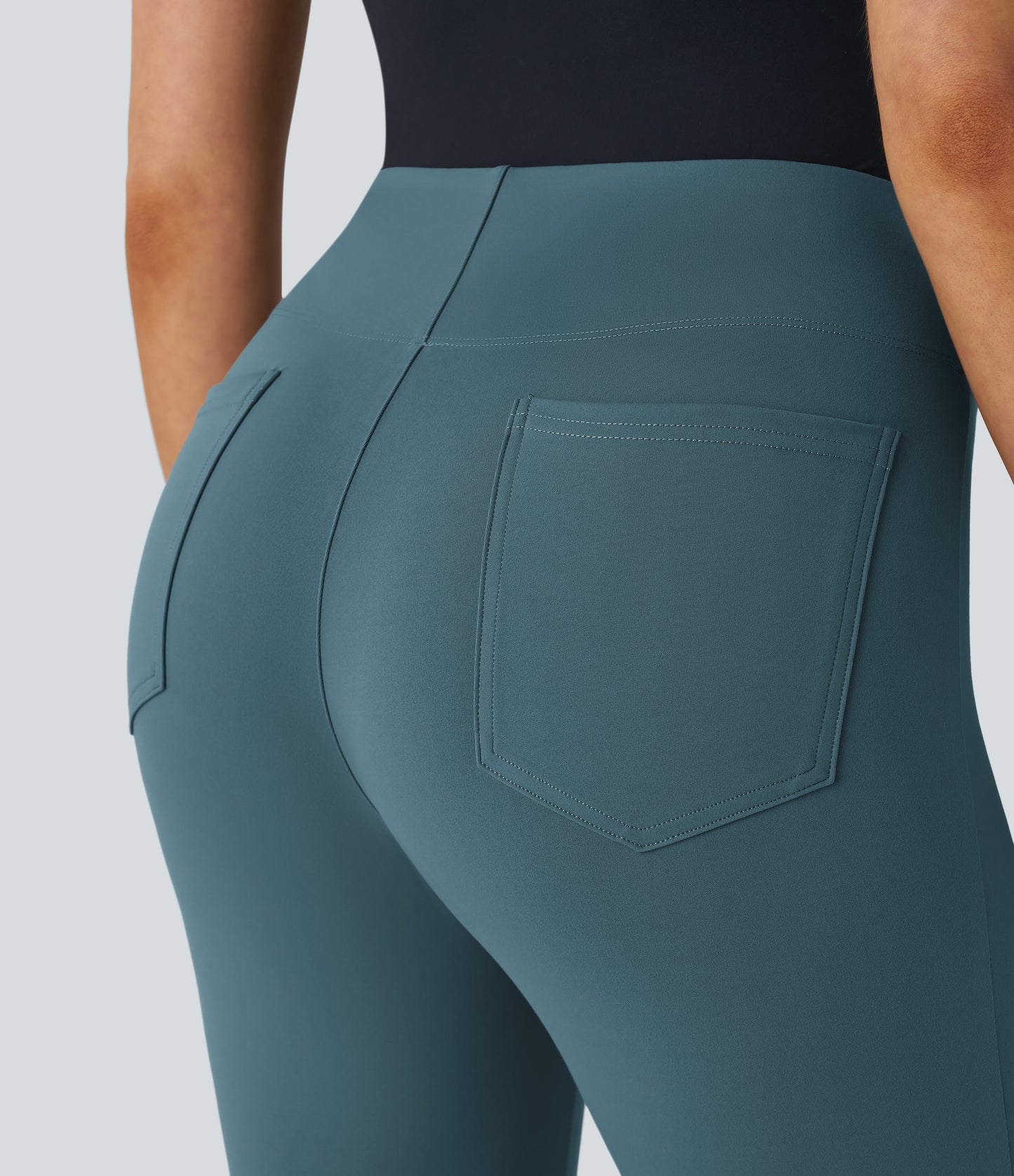 High Waisted Pocket Tapered Work Pants