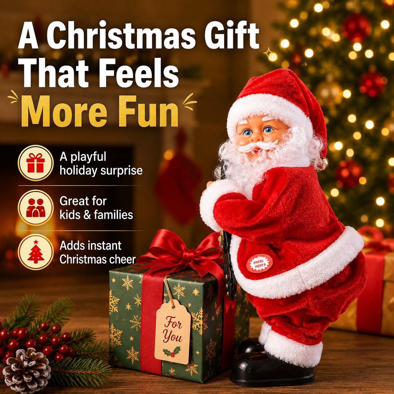 🎅 Dancing Santa Claus Toy with Music