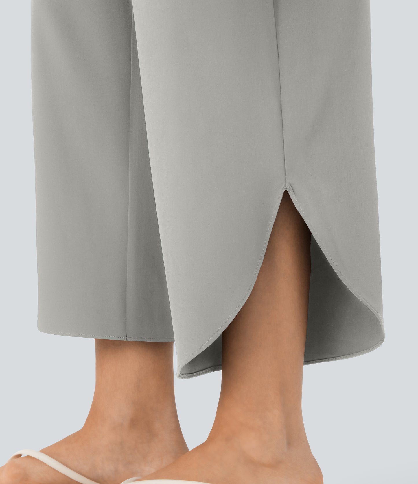 High Waisted Tummy Control Pocket Hem Quick Dry Pants