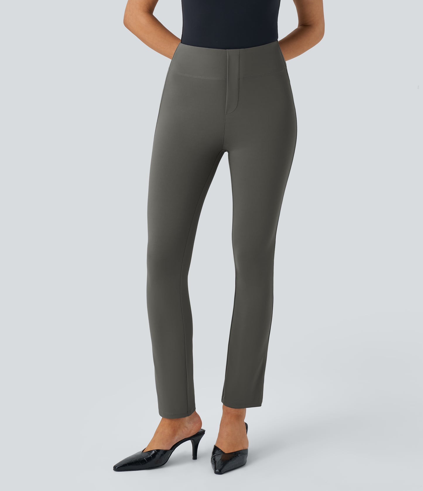 High Waisted Pocket Tapered Work Pants