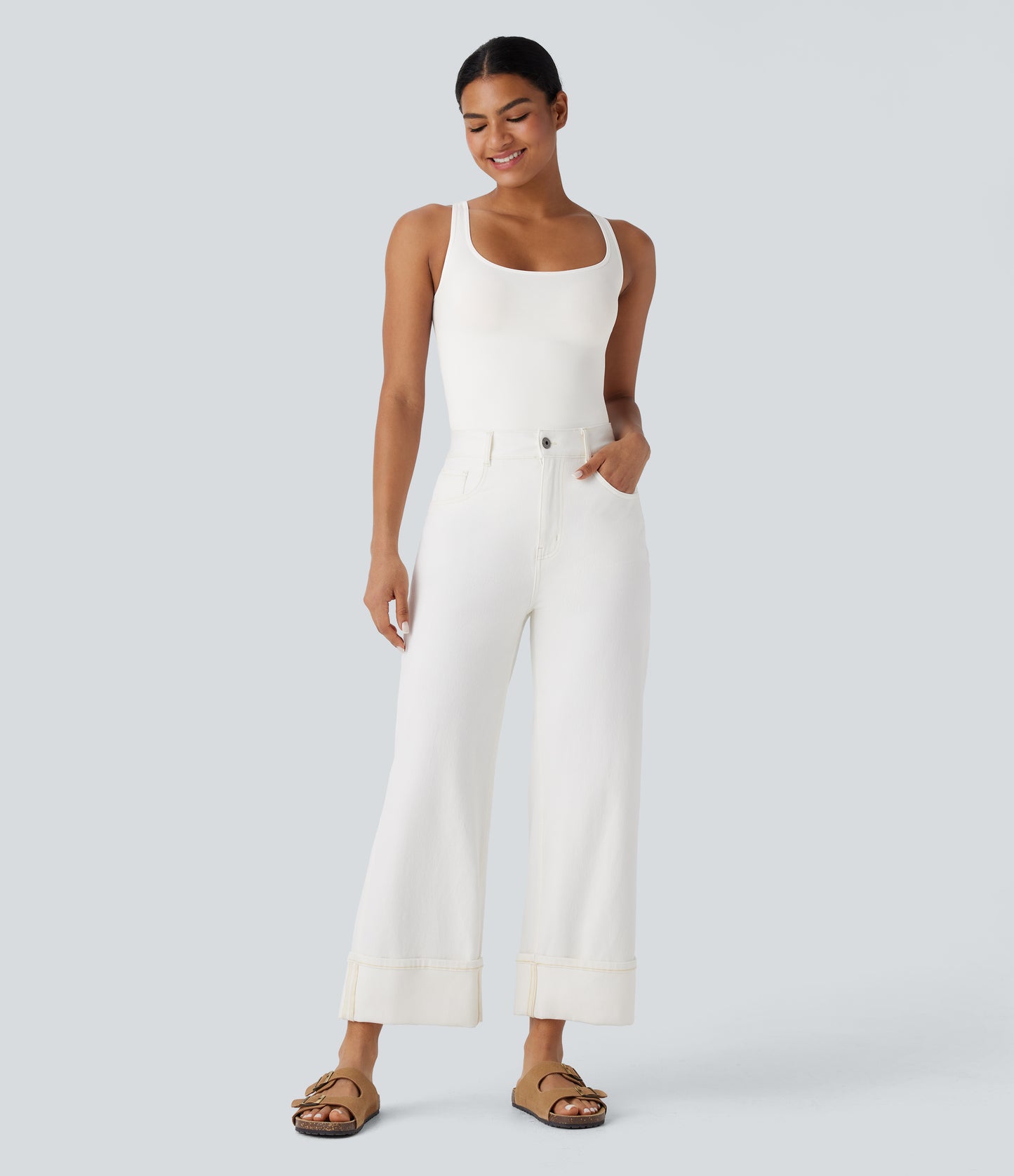 Seamless Flow Square Neck Lounge Shapewear Tank Top