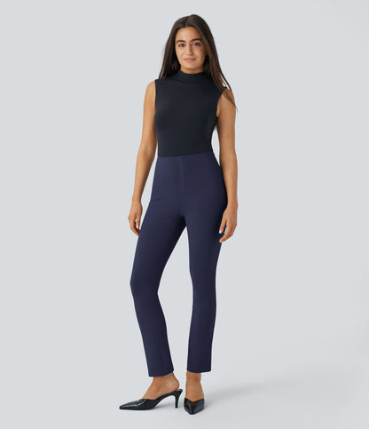 High Waisted Pocket Tapered Work Pants