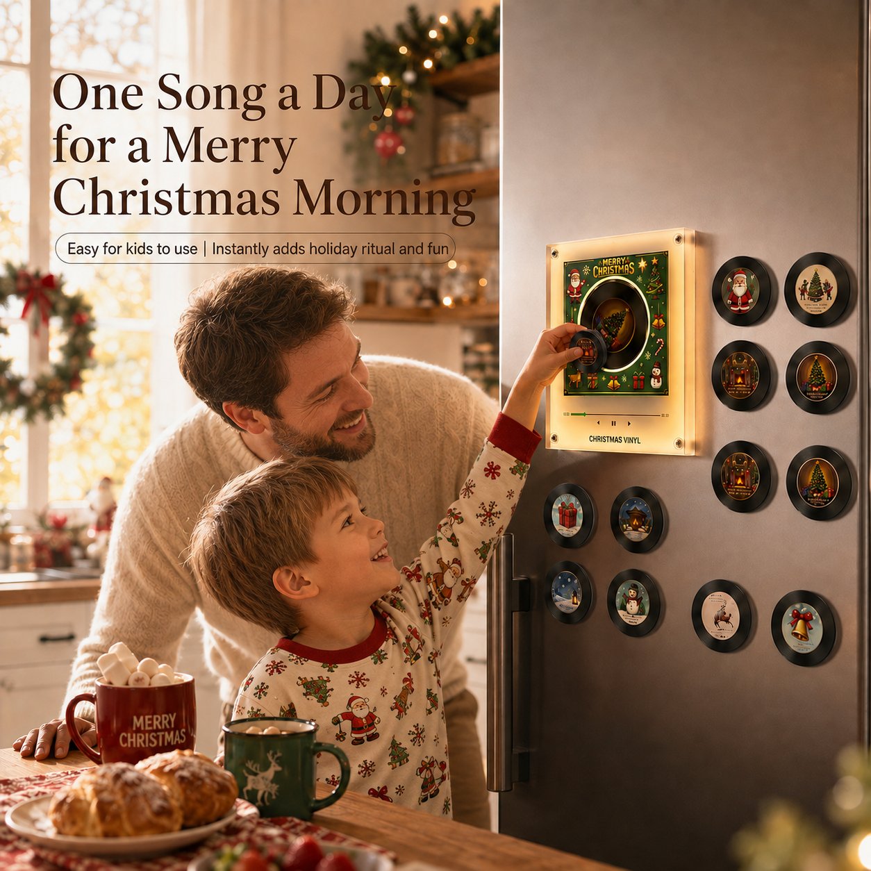 🎄 Christmas Magnetic Vinyl Jukebox