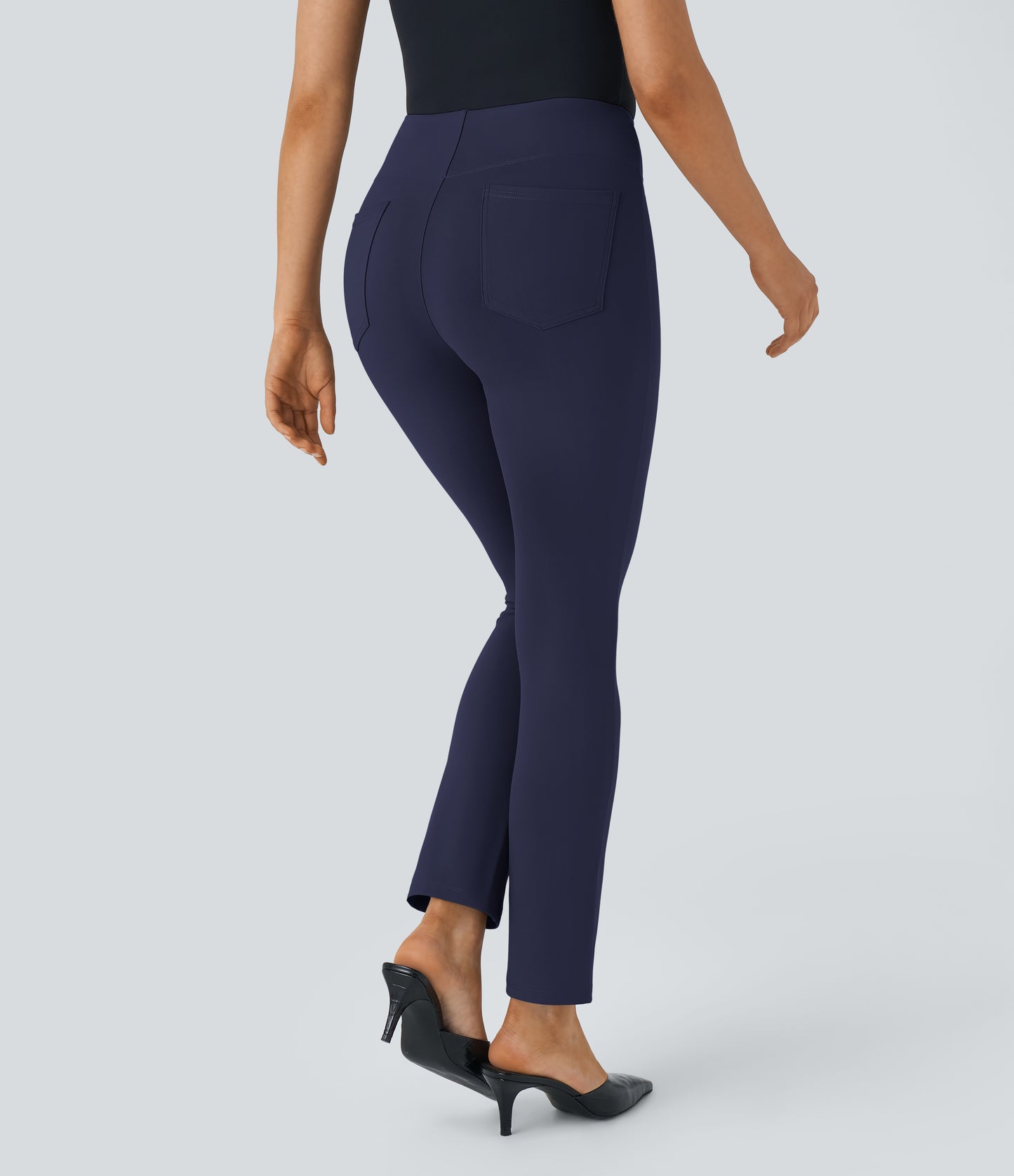 High Waisted Pocket Tapered Work Pants
