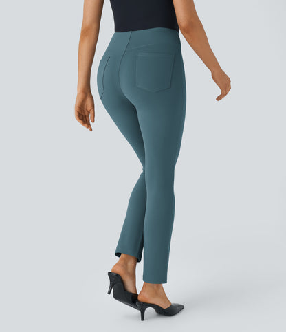 High Waisted Pocket Tapered Work Pants
