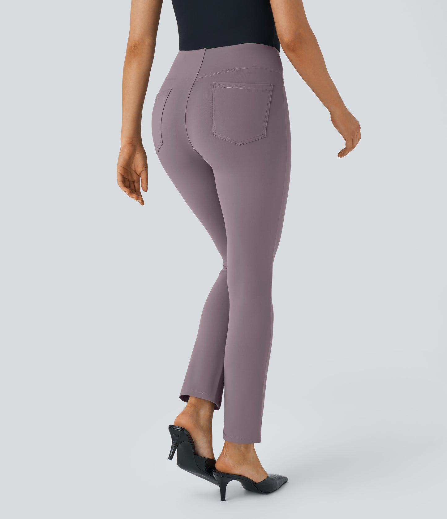 High Waisted Pocket Tapered Work Pants
