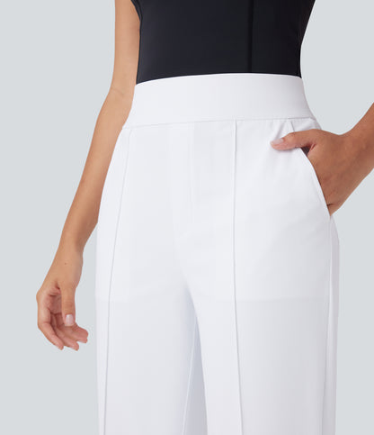 Mid High Waisted Pockets Quick Dry Golf Pants-Golf Tee-UPF40+