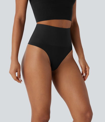 Seamless Flow High Waisted Tummy Control Lounge Shapewear Thong