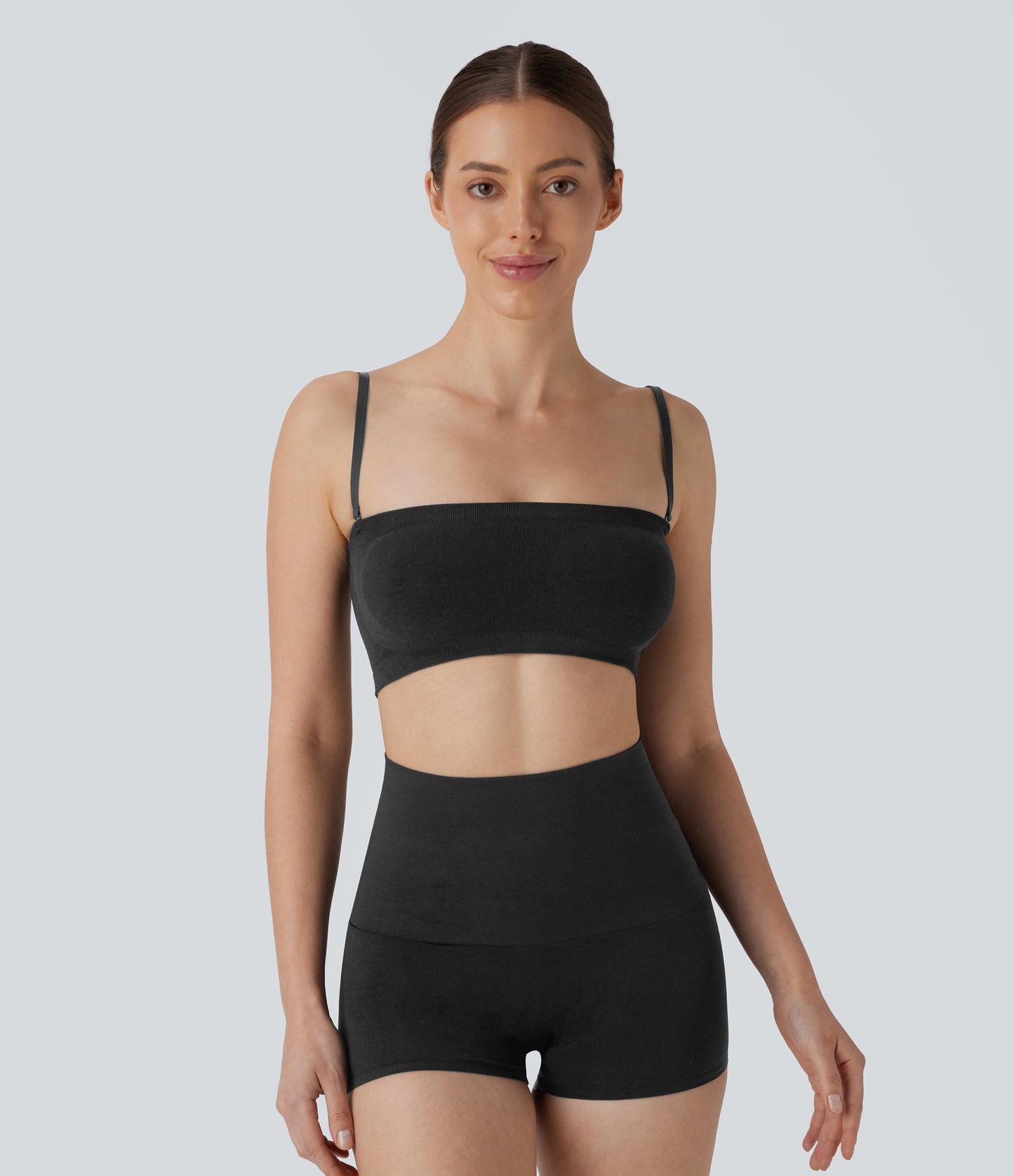 Seamless Flow Waffle Removable Strap Smoothing Lounge Tube Bra
