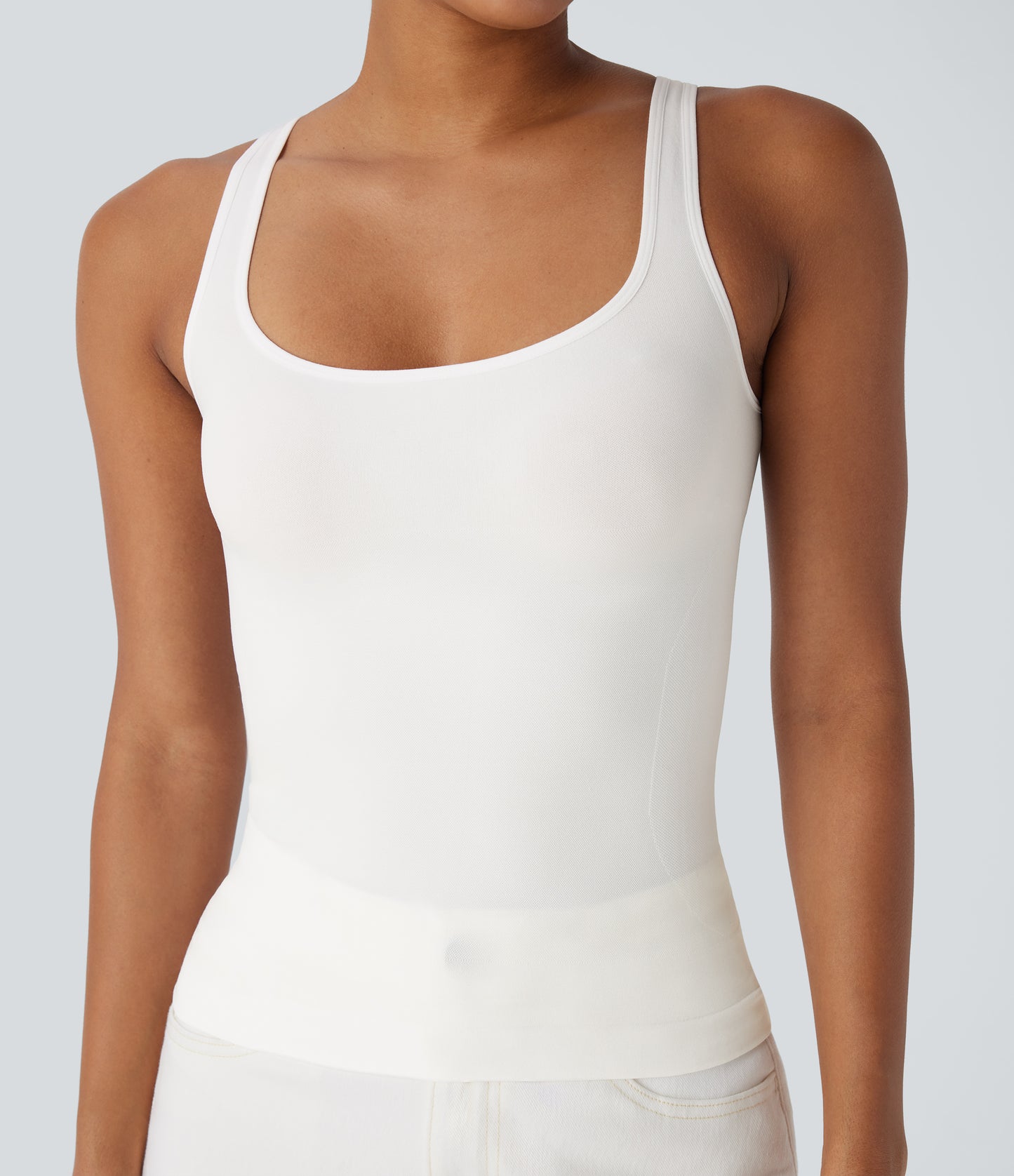 Seamless Flow Square Neck Lounge Shapewear Tank Top