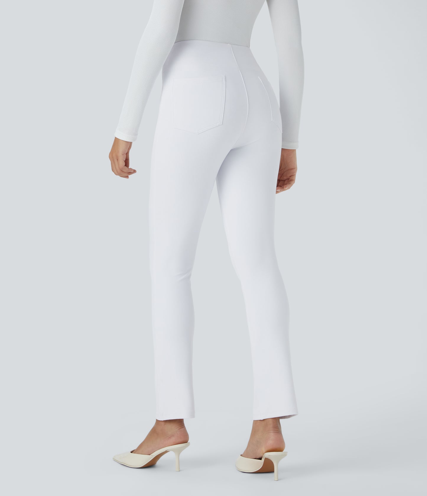 High Waisted Pocket Tapered Work Pants