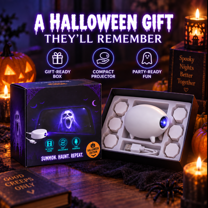 🎃 Halloween Window Projector 👻 12 Spooky Films USB Powered Holiday Decor
