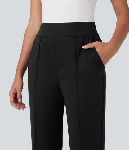 Mid High Waisted Pockets Quick Dry Golf Pants-Golf Tee-UPF40+