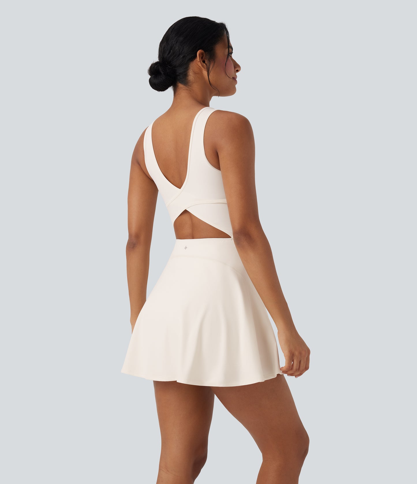 U Neck 2-in-1 Pocket Mini Cool Touch Dance Active Dress-Easy Peezy