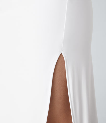 Crossover Ruched Lace Up Bodycon Cool Touch Dress-UPF50+