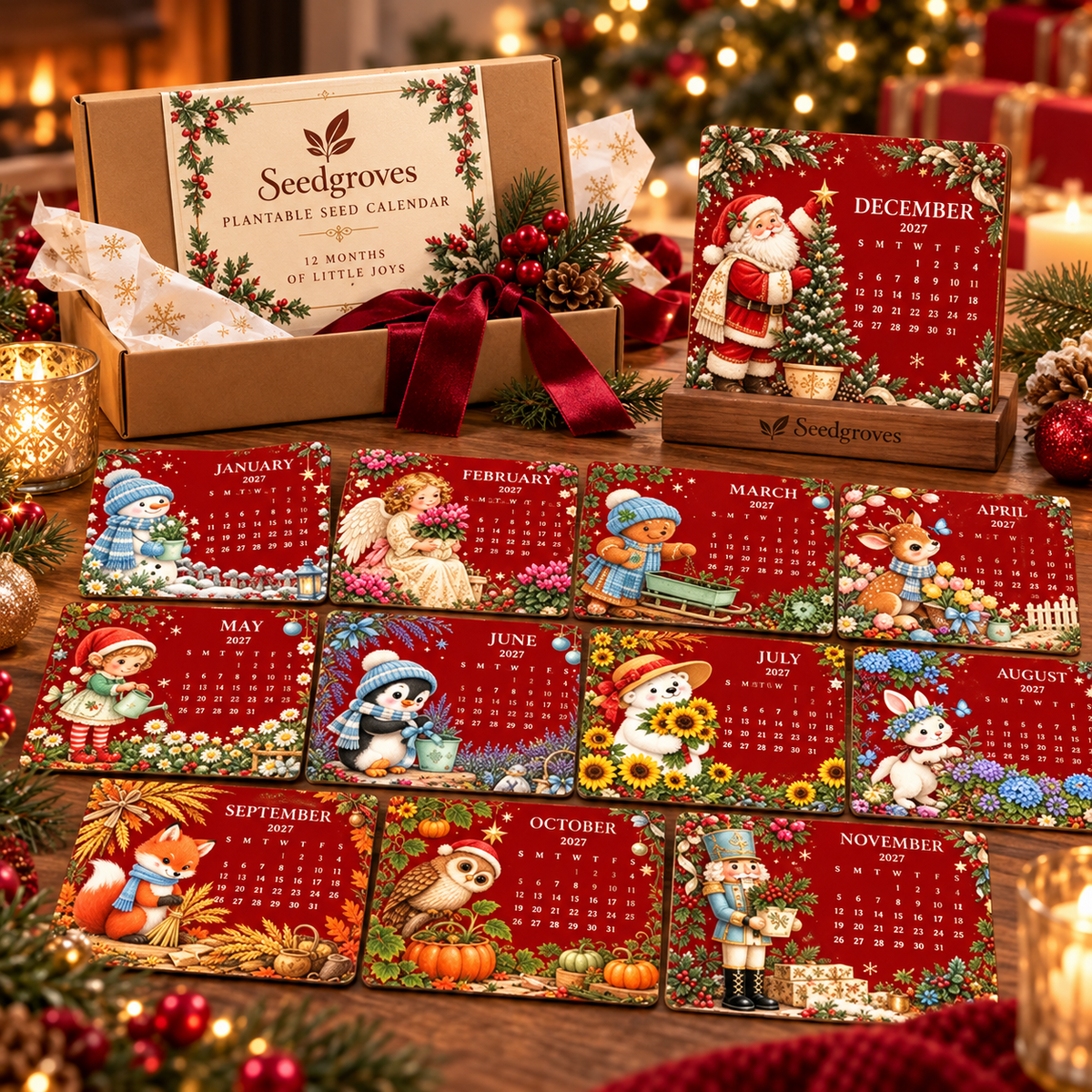✨🏆Early Holiday Sale 49% OFF🌱Eco-Friendly Plantable “Timeless” Seed Calendar 2027