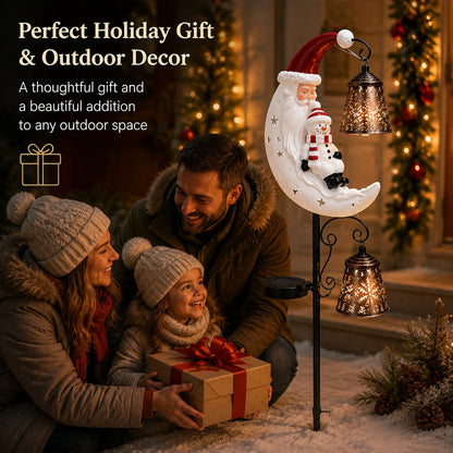 🔥Last Day 48% OFF🔔 Santa Snowman Moon Solar Garden Stake Light