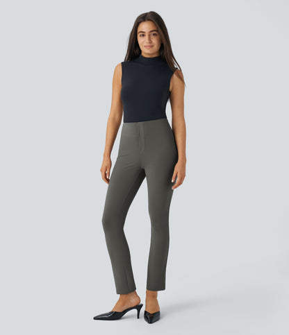 High Waisted Pocket Tapered Work Pants