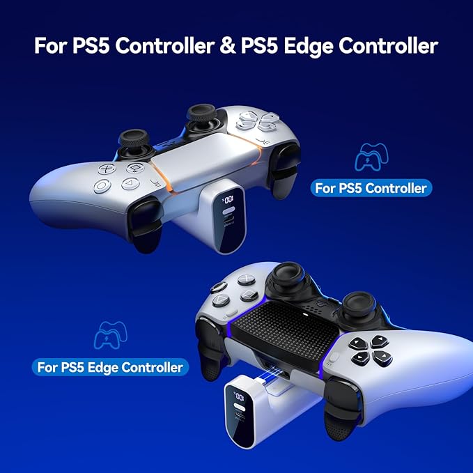 🎁Last Day Promotion 49% OFF🔥External Battery Pack for PlayStation 5 Controllers, 2000mAh USB-C Rechargeable Power Bank