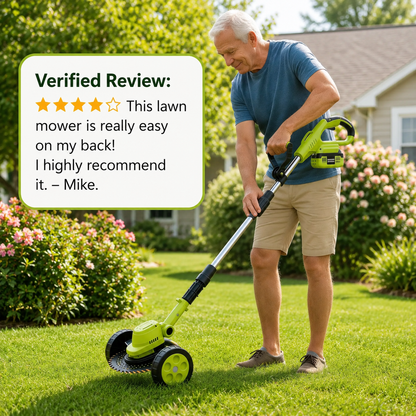 🔥💪Effortlessly Mow Your Lawn 🌿21V 3-in-1 Cordless Trimmer Edger Mini Mower (Batteries Included)