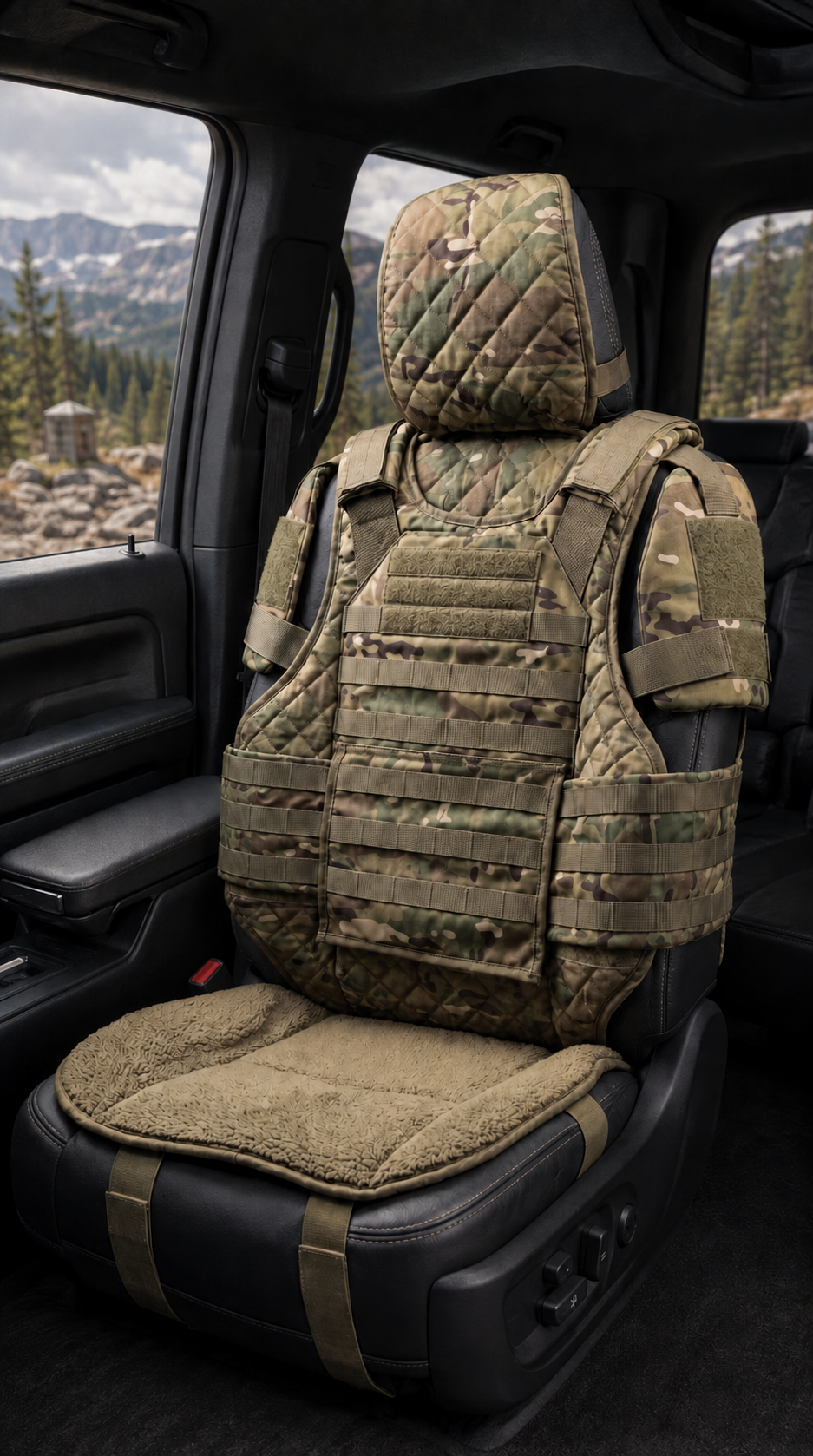🏅2026 Best Seller🚙Rugged Truck Seat Cover – Tactical Storage, Seat Protection & All‑Day Comfort