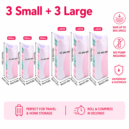 🛩️Last day promotion/ 📦 Large-Capacity Vacuum Bags – No Pump Needed! 💨✨