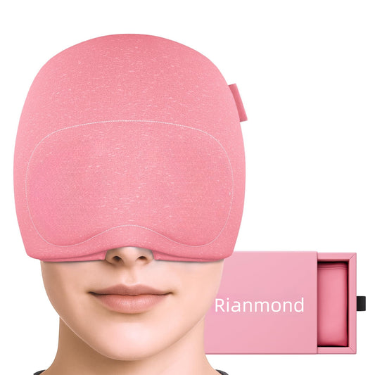 Upgrade💫 Migraine Relief Cap  - Built-in Slide-up Eye Mask -  360° Compression Hangover Hat with Cooling Gel for Tension and Stress